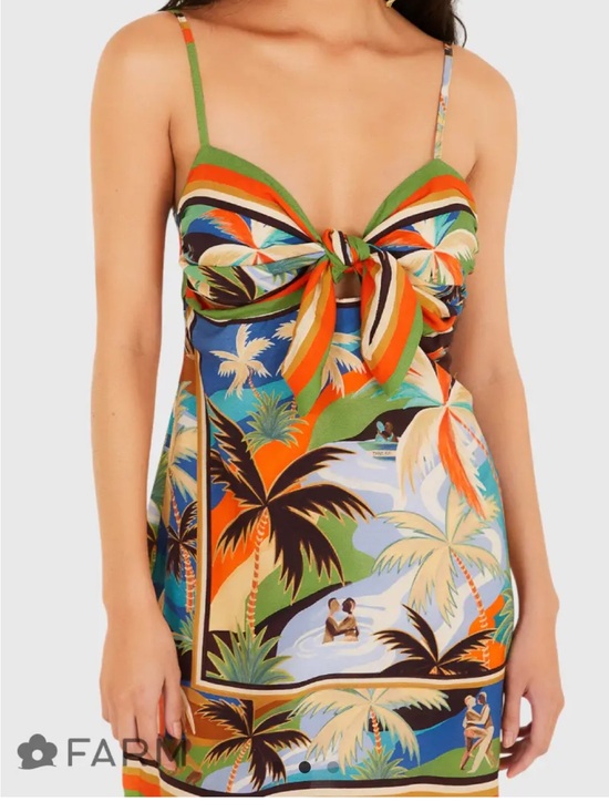 FARM Rio Dresses & Skirts - Farm Rio Bem Me Quer Scarf Print Mini Dress NWT S